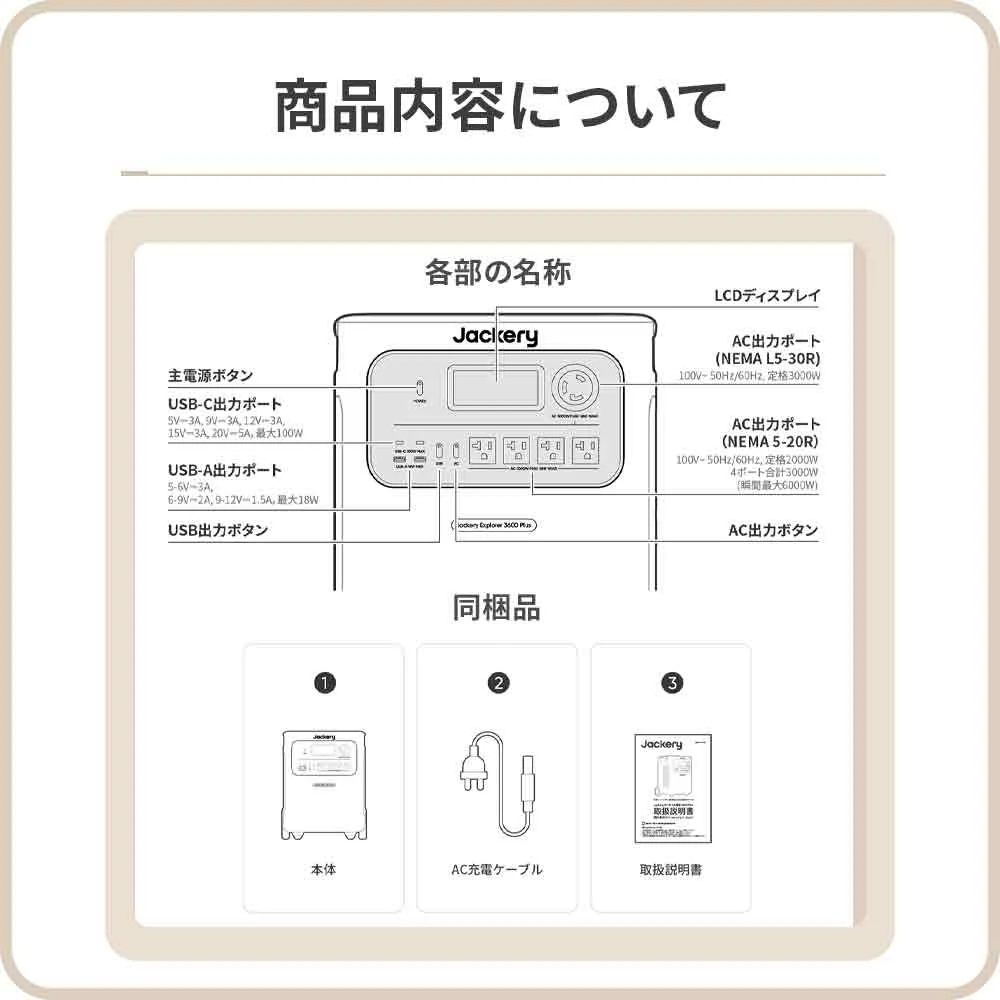 Jackery Solar Generator 3600 Plus ポータブル電源 セット - Image 12